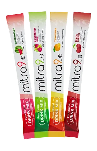 Mitra-9 drink mix single-serve packets