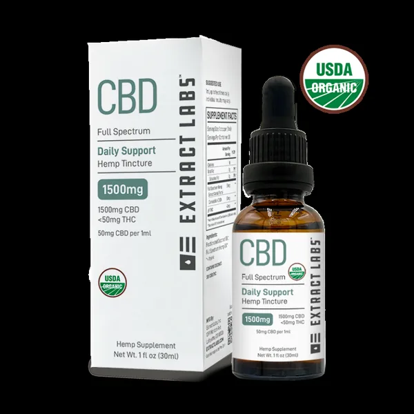 Extract Labs Organic Daily Support Oil — 1500mg