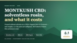 MONTKUSH CBD Review (2026): Solventless Rosin, CBDa & What It Really Costs